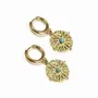 Jewelry - Golden Stainless Steel Sun Turquenite Earrings A 39mm - ARABESK