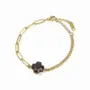 Bracelets - Tiger Eye A and Heart Bracelet in Gold Stainless Steel 16cm - ARABESK