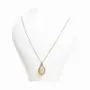 Jewelry - Gold Stainless Steel Necklace with Aztec Rose Quartz Pendant AA 6mm - ARABESK