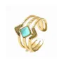 Jewelry - Adjustable Golden Stainless Steel Ring Turquénite Rhombus A - ARABESK