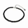 Bracelets - Onyx Heart Bracelet 925 Silver 3mm - ARABESK