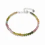 Bracelets - Multicolored Tourmaline Bracelet AA Heart 925 Silver 3mm - ARABESK