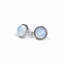 Jewelry - Round Stainless Steel Opalite Stud Earrings 10mm - ARABESK