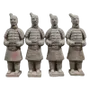 Sculptures, statuettes and miniatures - Antique Colorful Terracotta Warrior Statue 16cm X 4 pcs - ARABESK