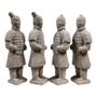 Sculptures, statuettes and miniatures - Antique Colorful Terracotta Warrior Statue 16cm X 4 pcs - ARABESK