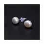 Bijoux - Boucles d'Oreilles Argent 925 Perles de Culture d'Eau Douce Naturelles 7.5-8mm - ARABESK
