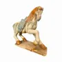 Sculptures, statuettes and miniatures - Colored horse in Terracotta H 18cm - ARABESK