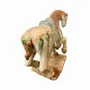 Sculptures, statuettes and miniatures - Colored horse in Terracotta H 18cm - ARABESK