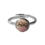 Bijoux - Bague Argent 925 Ajustable Ronde Rhodochrosite A+ 8mm - ARABESK