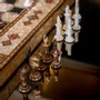 Gifts - Mother of Pearl and Olive Wood Backgammon & Chess Board Set - MAISON ROSHI - LUXURY ENTERTAINMENT CABINETS
