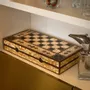 Gifts - Mother of Pearl and Olive Wood Backgammon & Chess Board Set - MAISON ROSHI - LUXURY ENTERTAINMENT CABINETS