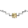 Bijoux - Collier Argent 925 Citrine Naturelle et Strass Facetée AA 5mm - ARABESK