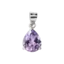 Jewelry - 925 Silver Drop Pendant Amethyst AA Faceted 8x10 mm - ARABESK