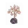 Bijoux - Arbre de Vie Quartz Rose sur Druse Améthyste 12-13cm - ARABESK