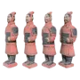 Sculptures, statuettes and miniatures - Antique Colorful Statue Warriors with Armor in Terracotta 15cm x 4 pcs - ARABESK