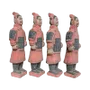 Sculptures, statuettes and miniatures - Antique Colorful Statue Warriors with Armor in Terracotta 15cm x 4 pcs - ARABESK