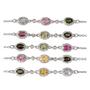 Bracelets - Bracelet Tourmaline Multicolore Ovale en Cuivre 20cm - ARABESK