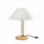 Table lamps - CLASICA table lamp in melis pine wood with natural or black finish - LUXCAMBRA