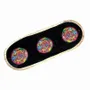 Scents - Mango Meena Work Incense Holder Black Mandala 28cm - ARABESK