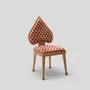 Chairs - Ace chair in oak and red velvet Crown fabric by Merve Kahraman - TULESTE FACTORY