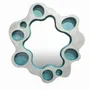 Miroirs - Miroir rond ondulé de Bert Furnari, miroir futuriste en aluminium - TULESTE FACTORY