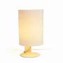 Table lamps - CLIPAM table lamp in white with cotton lampshades - LUXCAMBRA