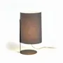 Lampes de table - CLIPAM lampe à poser noire avec abat-jours en cotonet - LUXCAMBRA