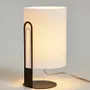 Lampes de table - CLIPAM lampe à poser noire avec abat-jours en cotonet - LUXCAMBRA