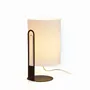 Lampes de table - CLIPAM lampe à poser noire avec abat-jours en cotonet - LUXCAMBRA