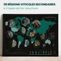 Decorative objects - Scratch off wine map - World - 1020 DÉGUSTATIONS