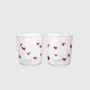 Glass - Glass hearts / set of 2 - red - AND NOOK