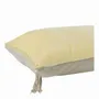 Fabric cushions - MATTEO pastel yellow cotton velvet cushion cover 40x60 - BLANC D'IVOIRE