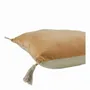 Fabric cushions - MATTEO apricot cotton velvet cushion cover 50x50 - BLANC D'IVOIRE