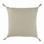 Fabric cushions - MATTEO apricot cotton velvet cushion cover 50x50 - BLANC D'IVOIRE