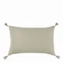 Fabric cushions - MATTEO cushion cover apricot cotton velvet 40x60 - BLANC D'IVOIRE