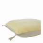 Fabric cushions - MATTEO pastel yellow cotton velvet cushion cover 50x50 - BLANC D'IVOIRE