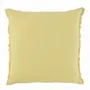 Coussins textile - Housse de coussin CHLOE lin lavé jaune pastel 50x50 - BLANC D'IVOIRE