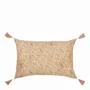 Fabric cushions - SOLINA pink cotton cushion cover 40x60 - BLANC D'IVOIRE