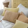 Fabric cushions - SOLINA pink cotton cushion cover 50x50 - BLANC D'IVOIRE