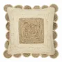 Coussins - Coussin ENOLA jute naturel et blanc 60x60 - BLANC D'IVOIRE