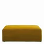 Ottomans - LOU saffron velvet pouf for LOU sofa 130x92x41 - BLANC D'IVOIRE