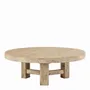 Coffee tables - BAO coffee table recycled natural elm dia 105x40 - BLANC D'IVOIRE