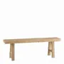Benches - BAO bench recycled natural elm 150x40x47 - BLANC D'IVOIRE