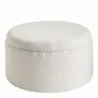 Ottomans - Set of 2 RILA poufs in cream French terry fabric, 62x36.5 and 50x29  - BLANC D'IVOIRE