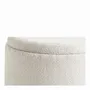 Ottomans - Set of 2 RILA poufs in cream French terry fabric, 62x36.5 and 50x29  - BLANC D'IVOIRE