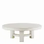 Tables basses - Table basse BAO orme blanc recyclé dia 105x40 - BLANC D'IVOIRE