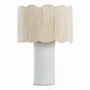 Table lamps - LEO papier-mâché lamp and AJ cylindrical white jute dia 32.5x46 - BLANC D'IVOIRE