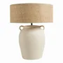 Lampes à poser - 
Pied de lampe AMPHORE céramique blanche dia 29x44,5 - BLANC D'IVOIRE