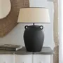 Table lamps - 
AMPHORE black ceramic lamp base dia 29x44.5 - BLANC D'IVOIRE