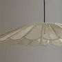 Hanging lights - MARGUERITE suspension white jute and metal dia 90x16 - BLANC D'IVOIRE